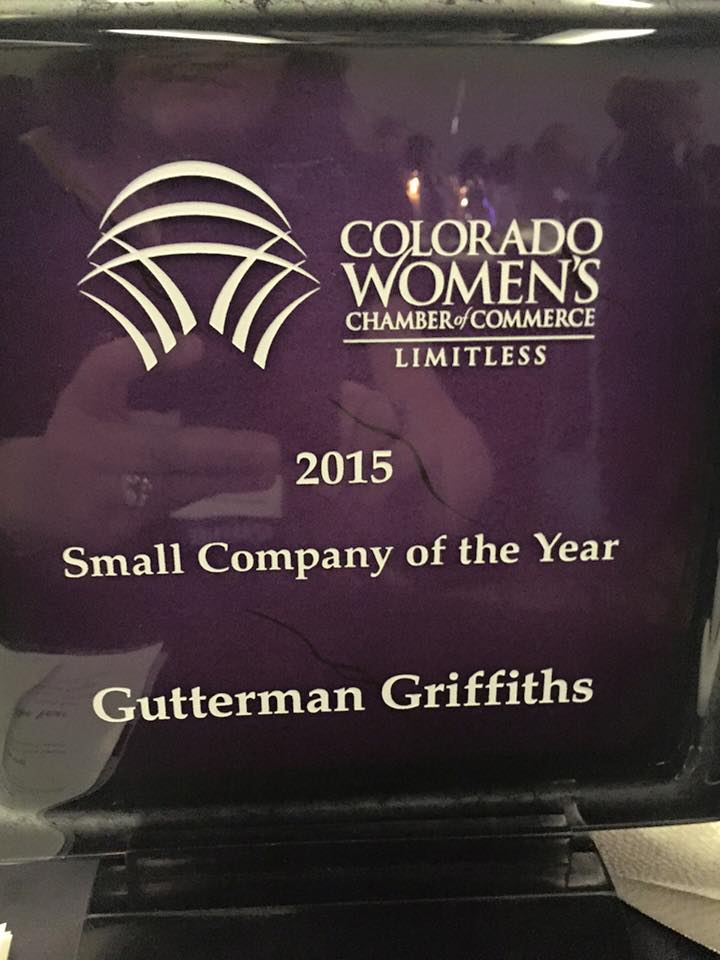 2015 Small Business Company of the Year Award, Colorado Women's Chamber of Commerce