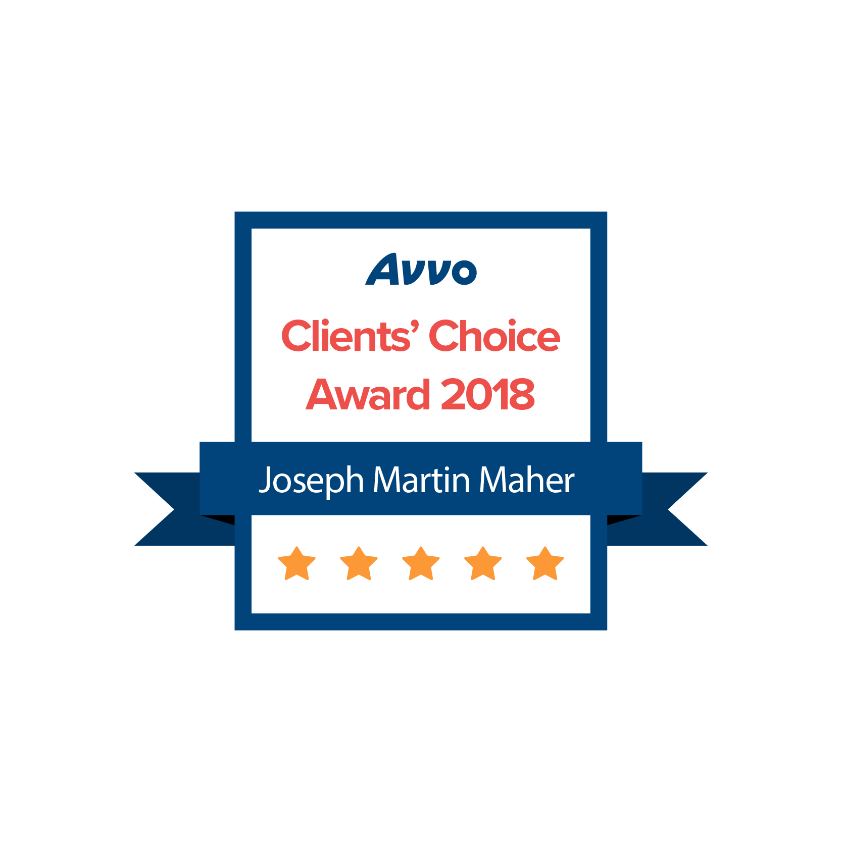 Avvo Clients’ Choice 2018 – J Maher